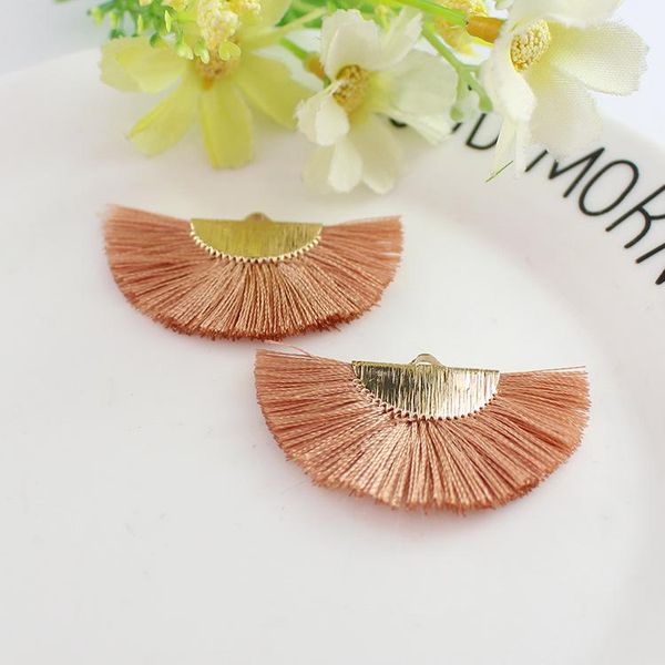 

1pair mini fan shape tassels pendant diy boho jewelry decorative supplies women earrings necklace finding tassel fringe trim h bbywfr