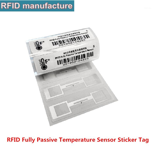 

access control card reader uhf rfid fully passive temperature sensor sticker tag for cold-chain logistics nmv2d cab0 chip iso170251