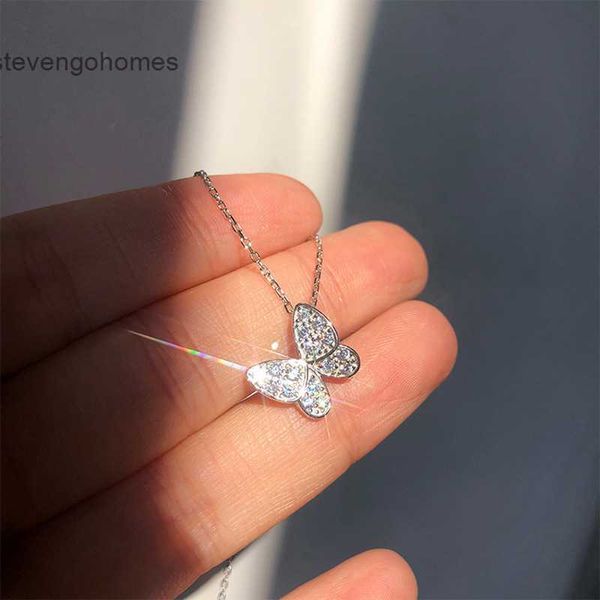 

cool butterfly necklace female korean simple clavicle personality student temperament chain neck jewelry, Silver