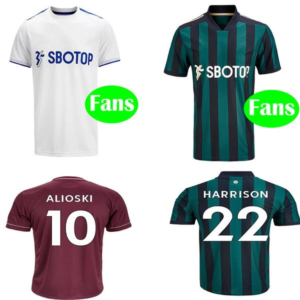 

мужские 20 21 leeds home jersey jersey t roberts 2020 2021 harrison costa alioski klich hernandez bamford clarke взрослый футбол для футбола, Black;yellow