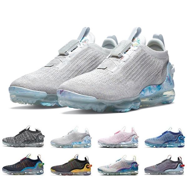 

new iron grey new fly summit white knit 2020 men women running shoes 2020s pure platinum royal blue dark mens trainers sports sneakers, White;red