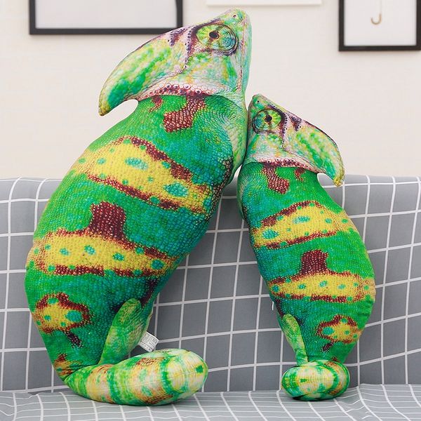 

simulation tropical rainforest animal chameleon lizard plush toy doll children's toy sofa pillow home decoration