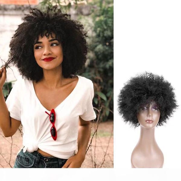 

8inch a brazilian hair, american, or african woman wearing a human hair wig, Black;brown