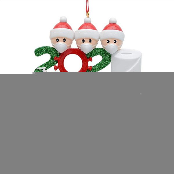 

factoryivcpsurvivor family ornaments christmas quarantine tree decor of 2 3 4 5 6 7 face masks hand sanitized customiz christm deco