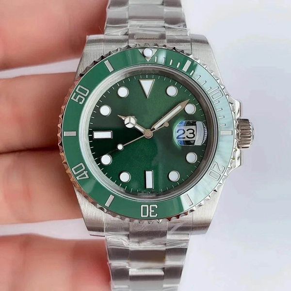 

classic men mens watch blue green black ceramic bezel 2813 automatic watches mechanical movement stainless steel gliding lock watches male, Slivery;brown