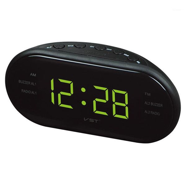 

asypets new fashion modern am/fm led clock radio electronic deskalarm clock digital table clocks snooze function-251