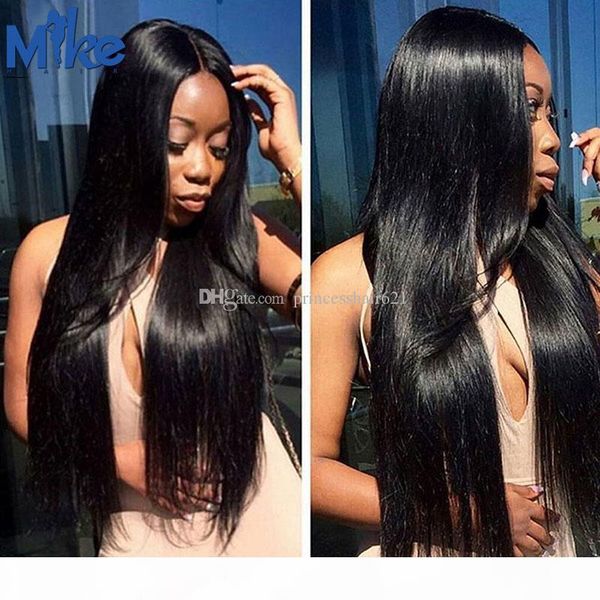 

mikehair малазийского extensions волоса оптовая 10 связка remy человеческих волосы переплетения перуанского индийские бразильская прямые вол, Black