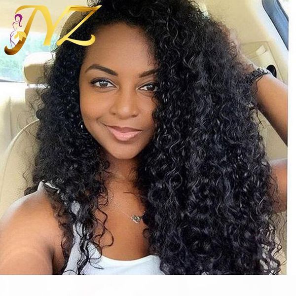 

deep curly lace front wig brazilian malaysian peruvian 130% density swiss lace curly full lace wigs for black women curly hair wigs, Black;brown