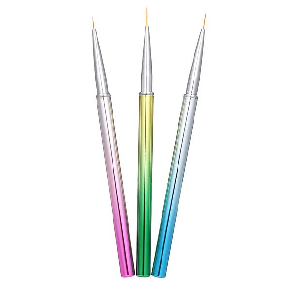 

3pcs nail art design set nail art liner brushes dotting painting useful drawing brush pen w11742, Yellow