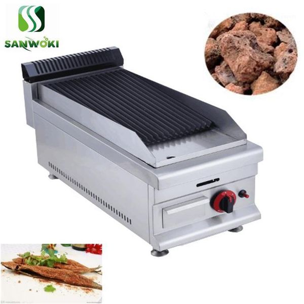 

single head smokless lpg gas lava rock grill barbecue machine fish baking oven bbq charbroiler volcanic stone toaster1