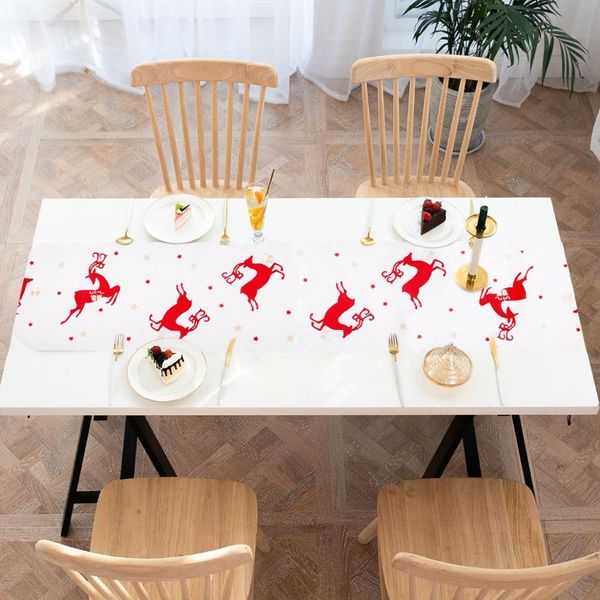 

elk linen christmas table runner merry christmas decoration for home christmas table ornaments xmas navidad 2020 new year 2021 wmtmav