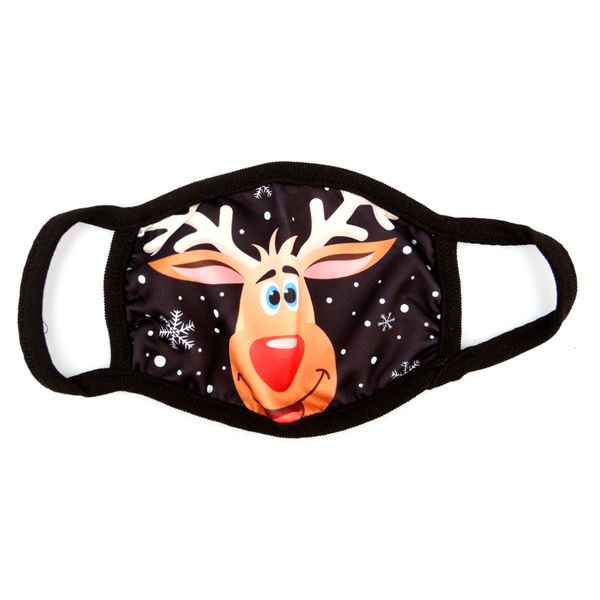

xmas reusable christmas mouth cover face washable masks cartoon printed anti dust mask kid black polyestcnhyua