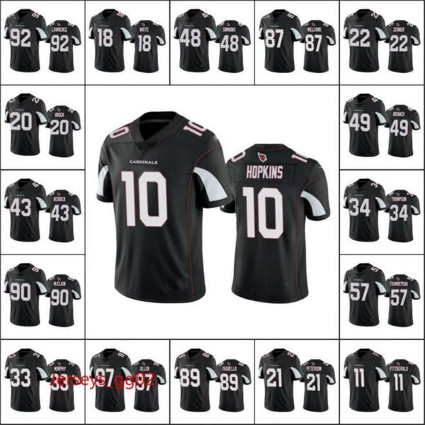 

arizona cardinals men 10 deandre hopkins 48 isaiah simmons 11 larry fitzgerald 92 lawrence womens youth nfl black limited jersey, Black;red