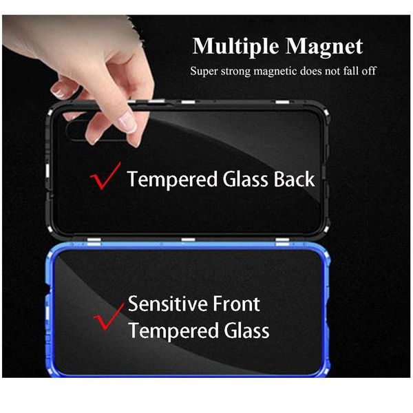 

double side 360 degree magnetic adsorption glass case for mi xiaomi redmi note 9s 9 10x 9t pro k20 bbyqly