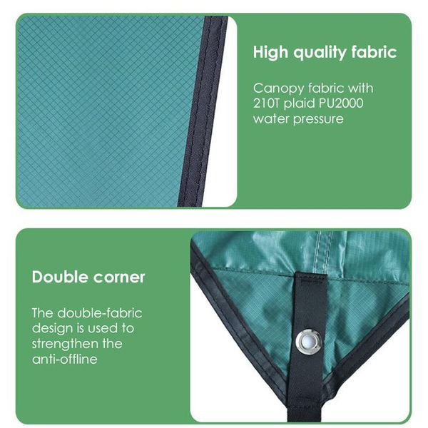 

3.6mx2.9m открытый сверхлегкий солнечный укрытие серебряное покрытие пикник навес кемпинг водонепроницаемый тент tarp garden sunshade beach