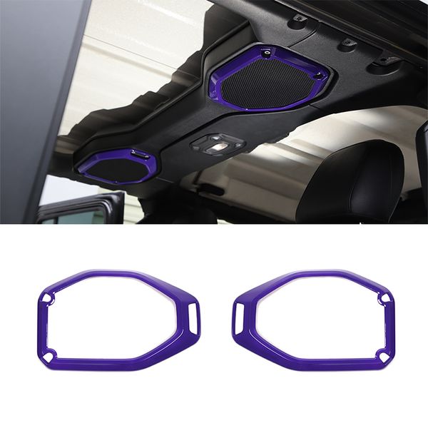Viola Car Top Roof Speaker Frame Trim Cover per 2018 2019 2020 Jeep Wrangler JL JLU Accessori per la decorazione di interni