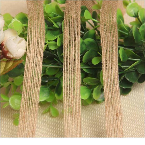 

5meters/lot natural jute burlap wreath craft wrap hessian ribbon fillet linen belt wedding home supplies gift cake acc jllays, Pink;blue