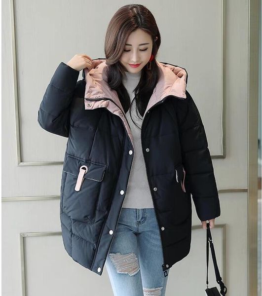 

2021 new winter cotton women woman thick warm parka cold jacket vbxz, Black
