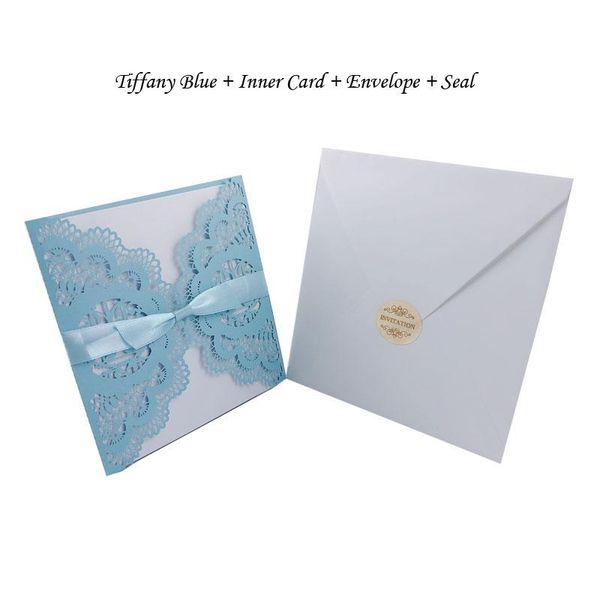 

1pcs elegant square hollow lover bird laser cut wedding invitation card with ribbon personalized wedding decor party supplies wmtocx xhhair