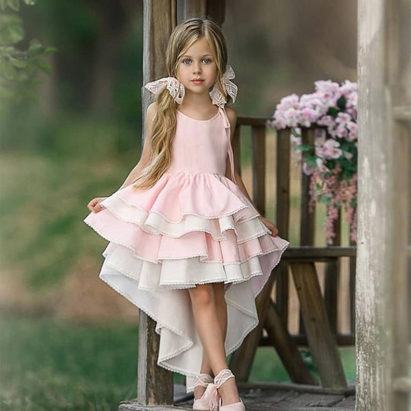 

1-6y toddler baby kid girls dress lace ruffles tutu party wedding birthday formal dresses for girls children sqcdhh