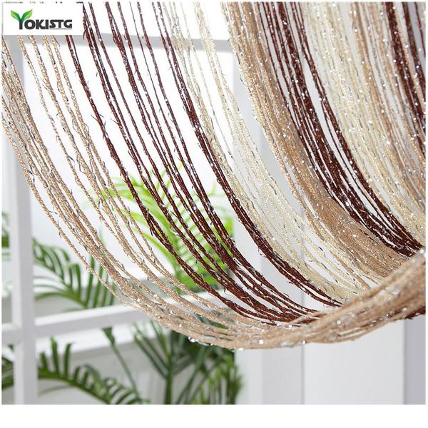 

yokistg 300x260cm блестящая кисточка многоцветная полоса занавес для гостиной спальни, делитель двери дома украшения дома bbyllx