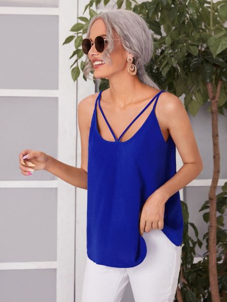 

cut out front cami e8zu#, White