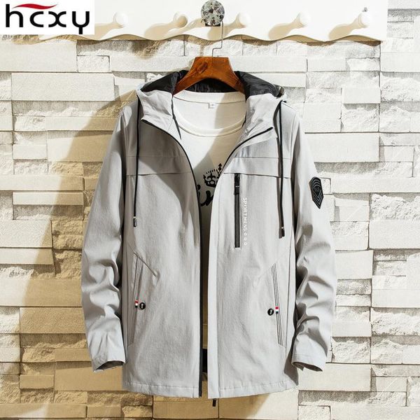 

hcxy2020 autumn men's korean version of the hooded baseball uniform large size youth jacket jacket male, Black;brown