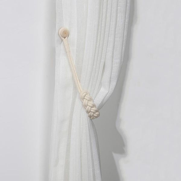 

1pc magnetic curtain tiebacks hand woven cotton room accessories curtain holder clip rope strap buckle curtain tie back h bbyidr