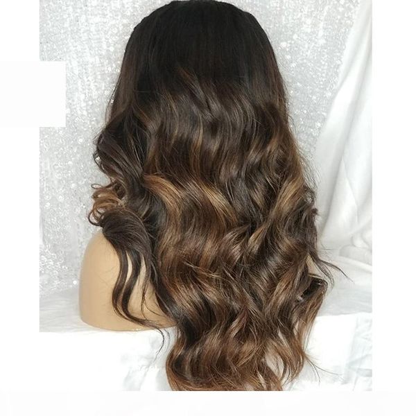 

highlight body wave human hair wigs with bang 13x6 lace front brazilian remy fringe wigs glueless full lace wigs, Black