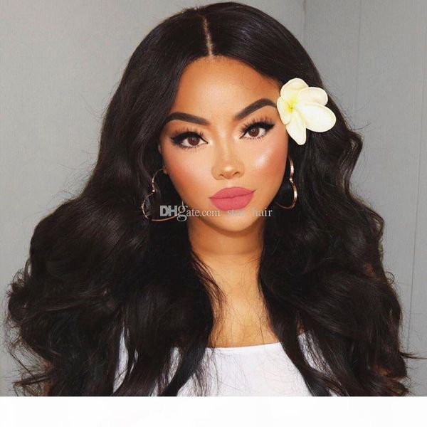 

lace wigs brazilian virgin human hair lace front wig & glueless full lace wigs with baby hair for black women, Black;brown