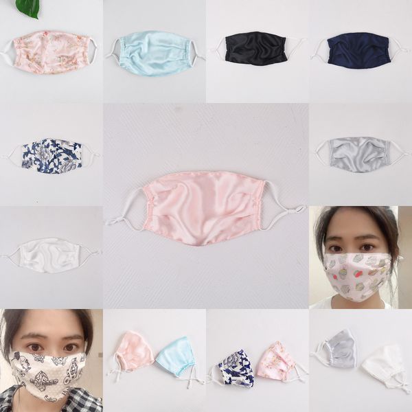 

silk print floral mask dustproof sun-resistant fashion face masks mouth muffle soft washabldms cy8x vfkn