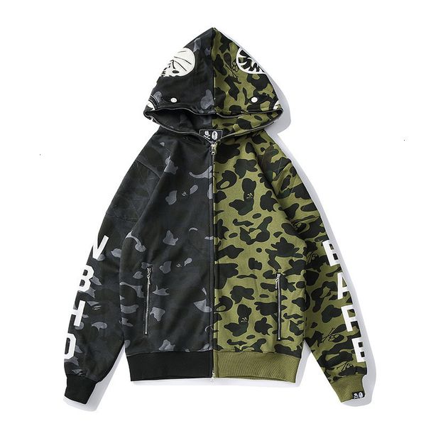 

autumn new fashion mosaic camouflage skull and woman couple hoodie sweater, Black