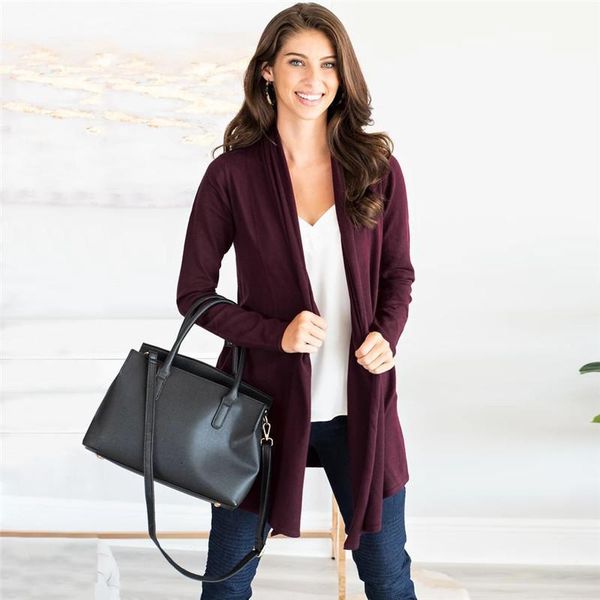 

casual sweater women pure long sleeve cardigan coat 2019 autumn fashion knitted jumper cardigan plus size outerwear womens, White;black