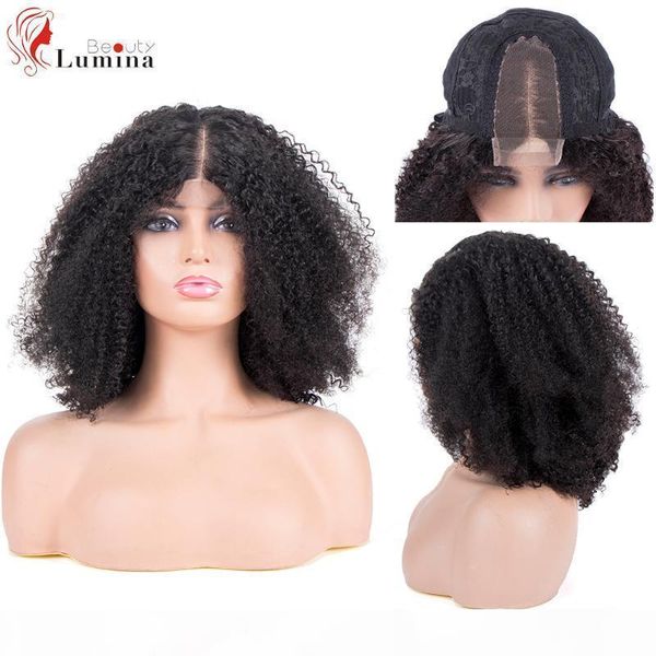 

2x4 closure wig jerry curly human hair wigs with baby hair glueless lace front human wigs for black women 180 density, Black;brown