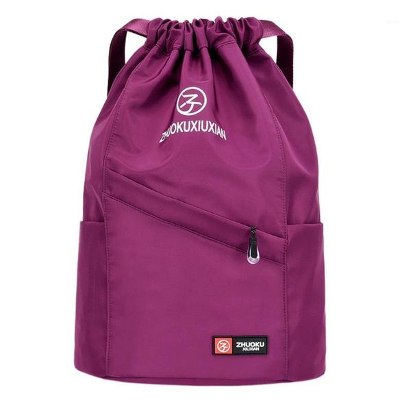 

beach bag outdoor fitness sport bag bundle pocket drawstring backpack women backpack tide1