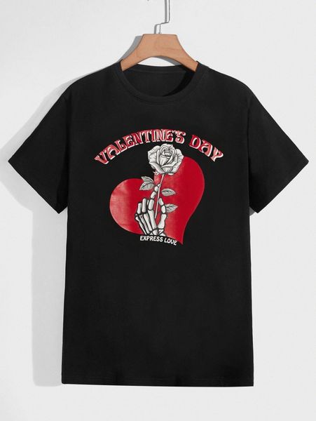 

men skeleton and letter graphic tee k1sy#, White;black