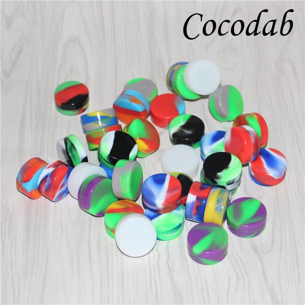 

silicone wax containers nonstick box 3ml silicon white container food grade jars dab tool storage jar oil holder for bon