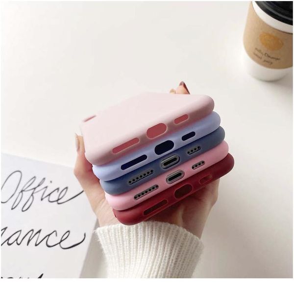 

luxury matte soft sile phone case for 12 11 pro xs max x xr 6 6s 7 8 plus se2 shockpro wmtzfo