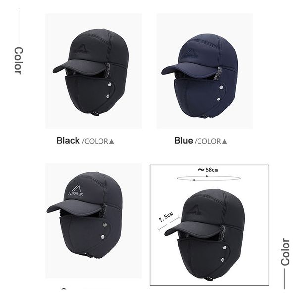 

fly flaby cap осень зима теплая ветрозащитная шляпа открытый спортивный спорт туризм охотничьи козырек шляпа крышка лицо уха отдыха головные