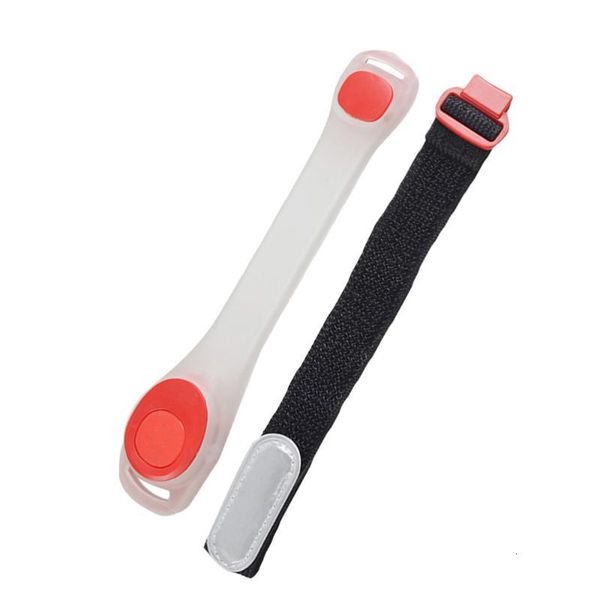 

2pcs led light armbands luminous adjustable wristbands running belt creative sports strap for running outdoor (red, Black;gray