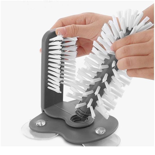 

2 in 1 drink mug wine suction cup cleaning brush gadgets cup scrubber glass cleaner bottles brush sink kitchen acc bbyogf