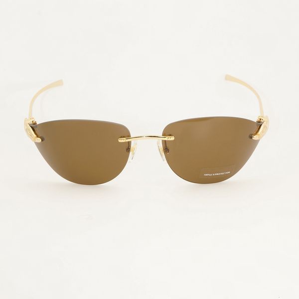 

2021 new rimless oversize panther sunglasses women oculos feminino in summer luxury eyewear for fashion lady slbv, White;black