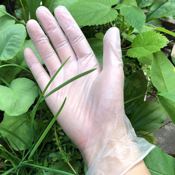 

rubber nitrile transparent 100pcs waterproof disposable latex industrial gloves household wear resistance glove s/m/l/xl