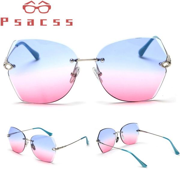 

psacss мода мода rimlent градиентные солнцезащитные очки женщины удобные рамка дизайнер солнцезащитные очки gafas uv400, White;black