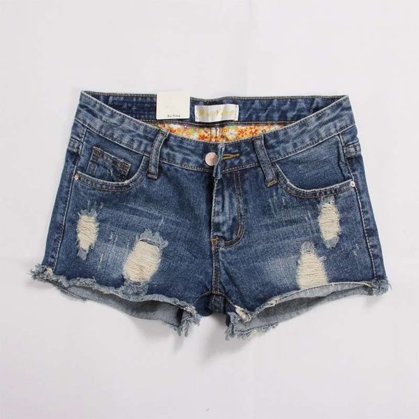 

2020 taobao fashion denim shorts women's summer korean large size hole jeans beggar pants, Blue