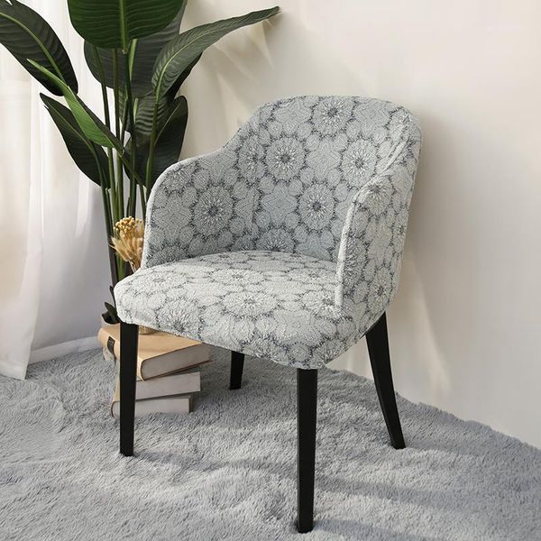 

dining armchair cover for restaurant l chair cover fabric elastic one-piece protective good quality with printing1