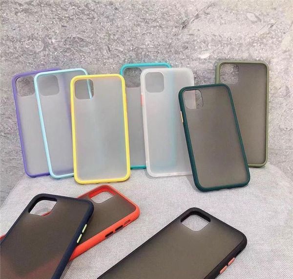 

dhl 100pcs phone case for iphone 6 7 8 plus x 11 12 pro max x xr xs max 7plus luxury contrast color frame matte hard jllnhz yyysports