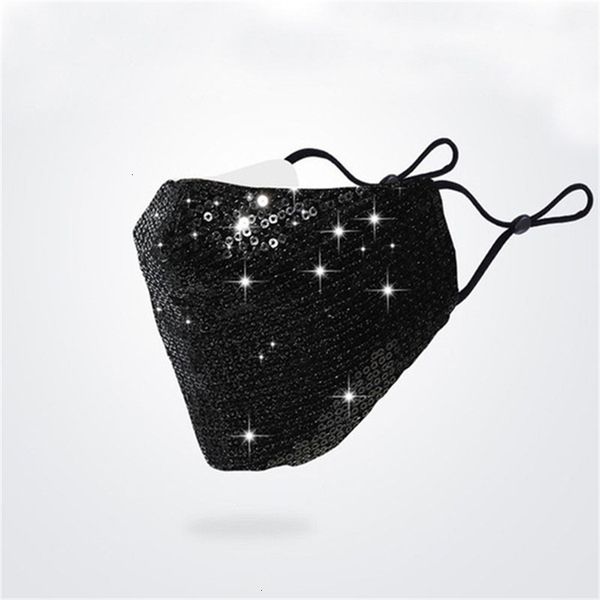 

pm2.5 3d washable reusable mask fashion care bling shield sun color gold elbow sequins shiny face cover mount outlet14zl