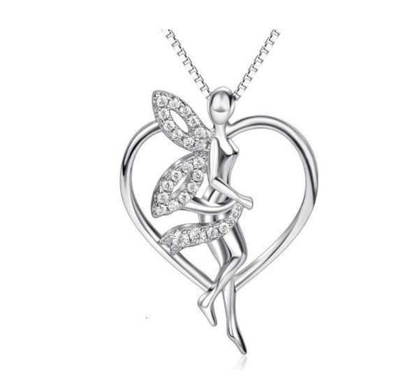 

women silver for color necklace jewelry angel pendant girls