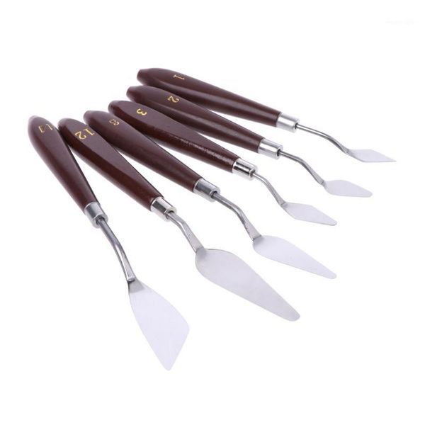 

gift sets artist stainless steel palette knife spatula scraper for mixing oil painting1